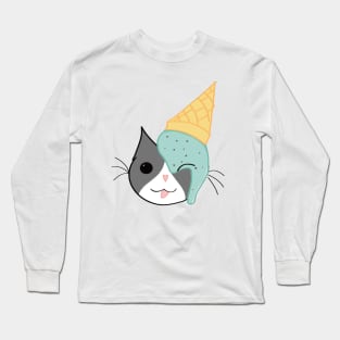 Ice Cream cat Long Sleeve T-Shirt